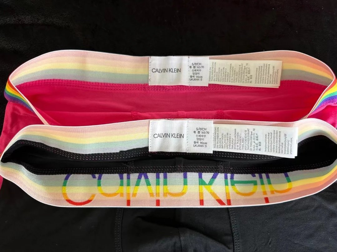 Calvin Klein Rainbow Logo Boxer Briefs - Black and Pink - 7