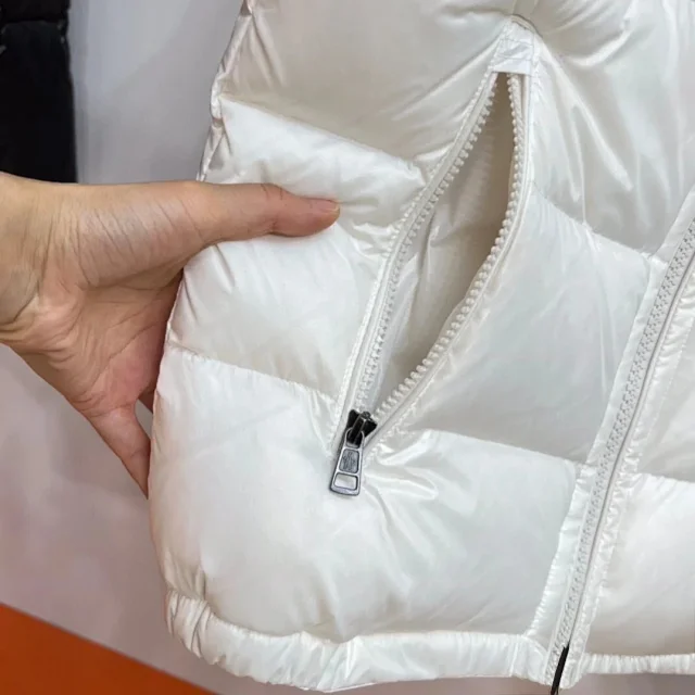 Moncler Vests Quilted stand-collar zip vest with vertical pockets product detail image 9