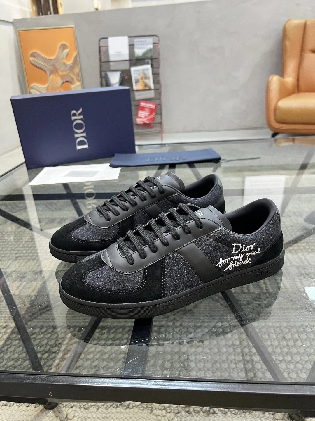 Dior B23 Oblique Black Sneakers - 7