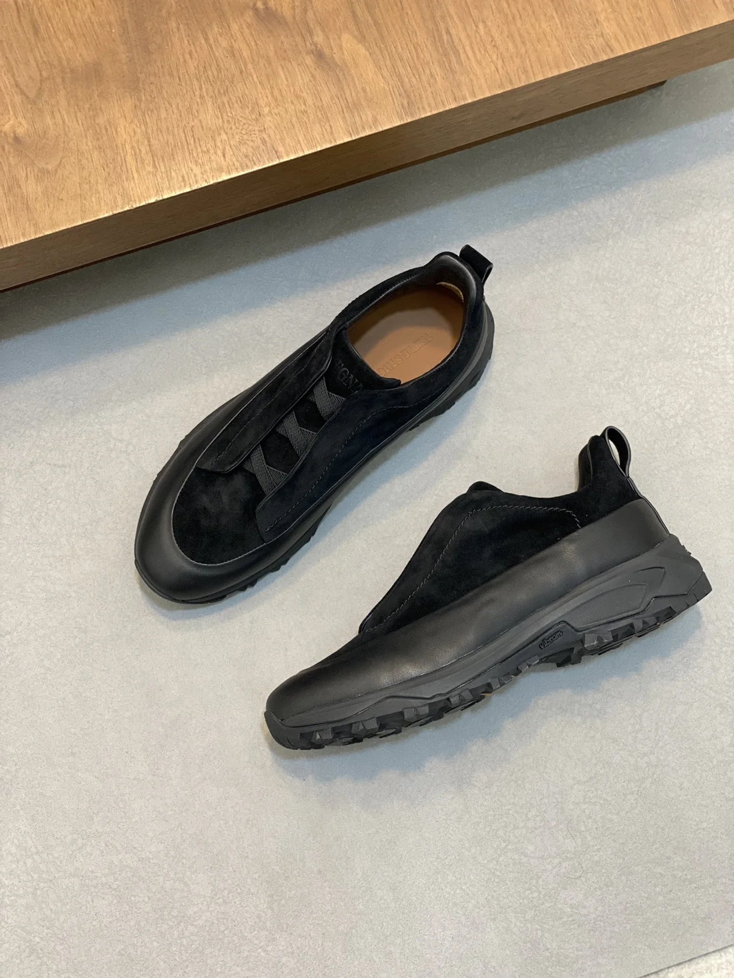Zegna Wildiron Suede Sneaker Triple Black