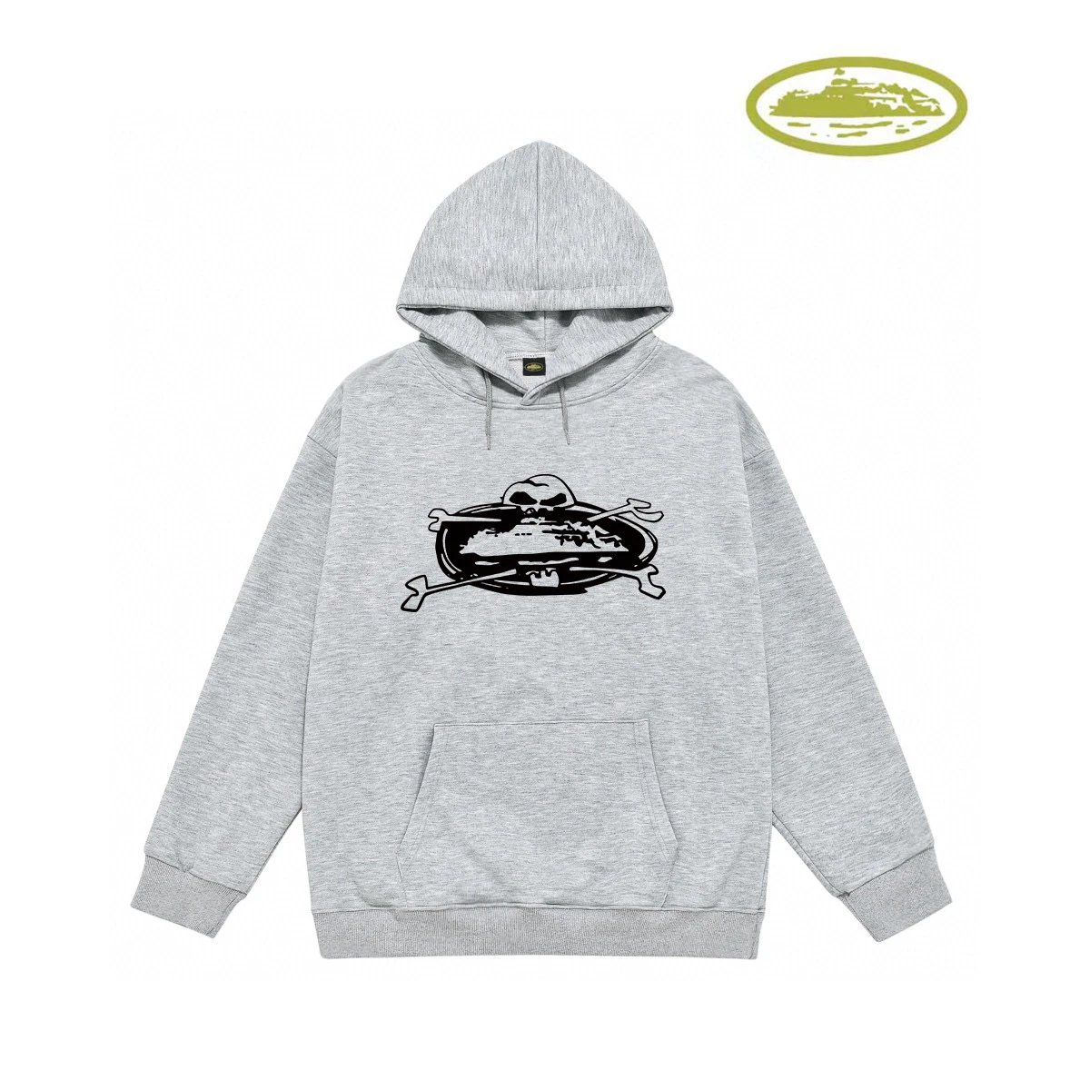 Corteiz CRTZ Arch Logo Black Hoodie - 8