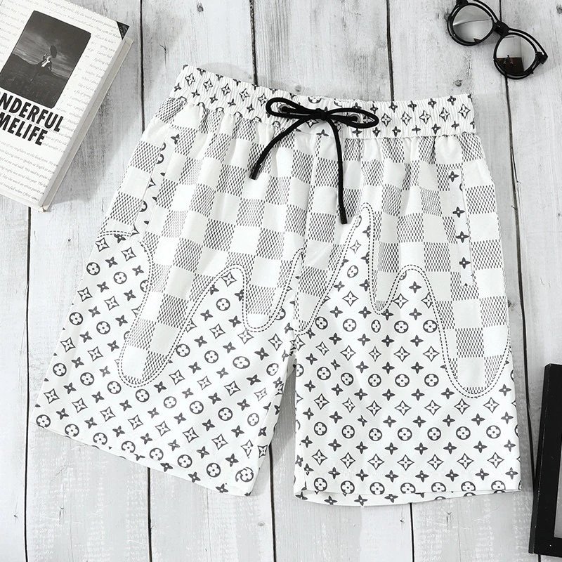 Louis Vuitton LV Damier Monogram Hybrid Swim Shorts White