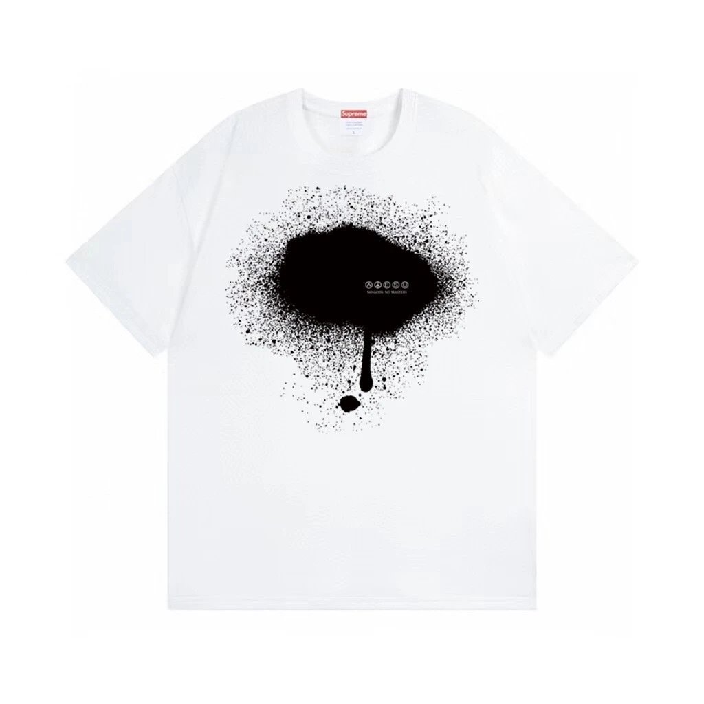 Supreme No Gods No Masters Spray Paint Tee White
