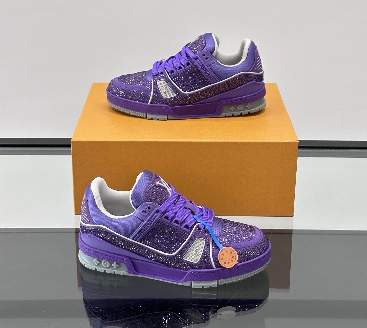 Louis Vuitton Trainer Strass Purple Crystal