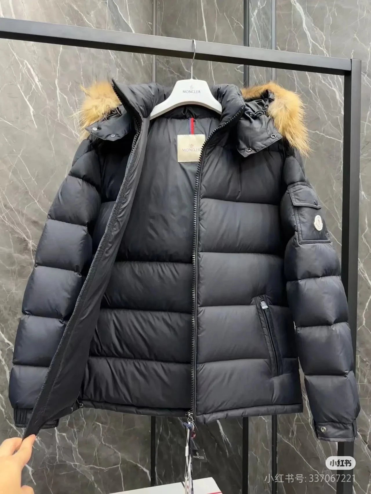 [DX6-21] Winter fashion hooded fur collar down jacket