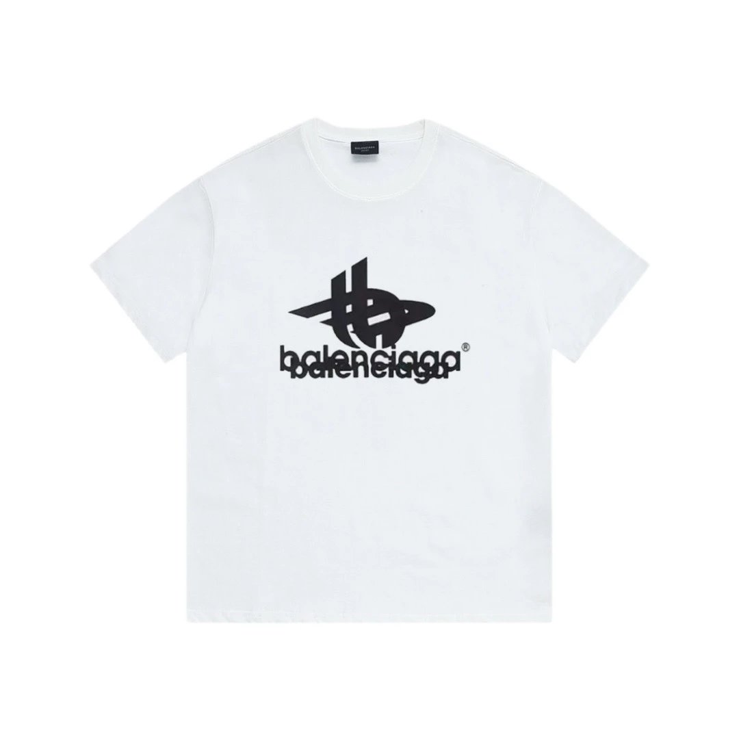 Balenciaga Double Logo Layered Tee White