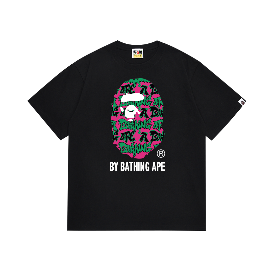 BAPE By Bathing Ape Graffiti Tee Black Pink Green