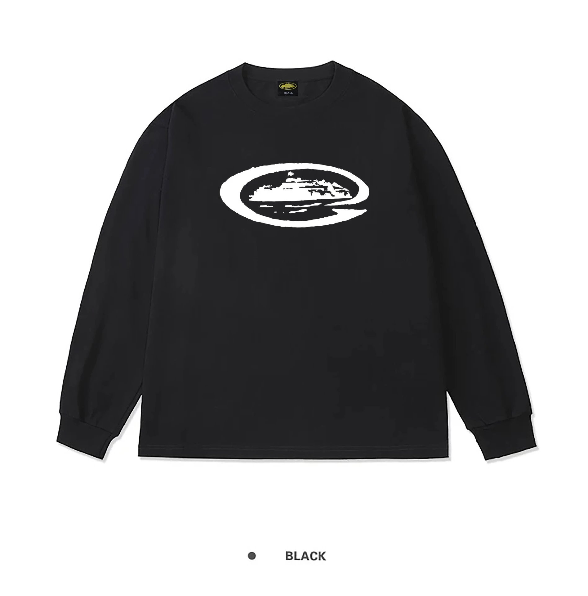 Corteiz Alcatraz C-Star Oval Long Sleeve Black