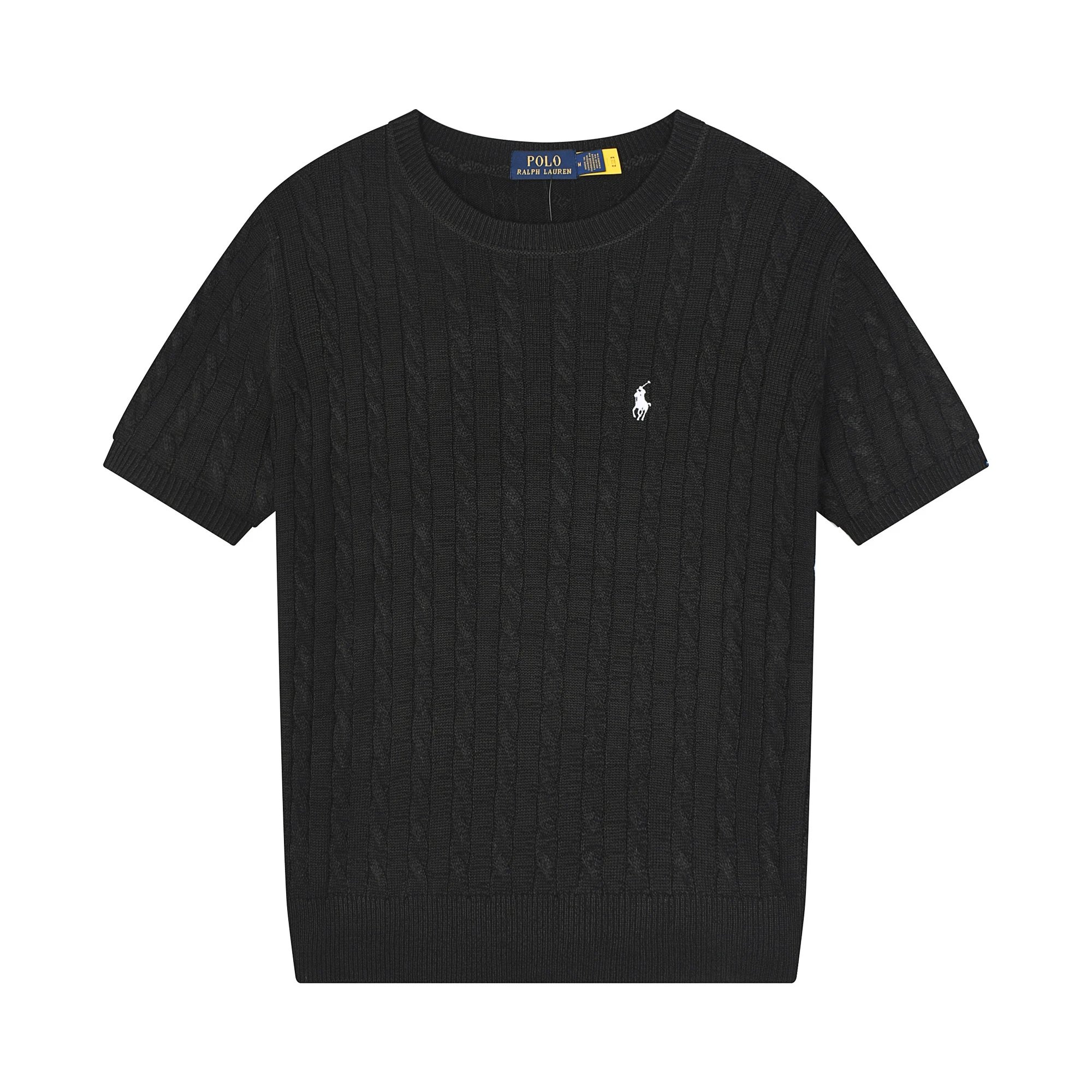 Polo Ralph Lauren Cable Knit Short-Sleeve Sweater Light Blue - 14