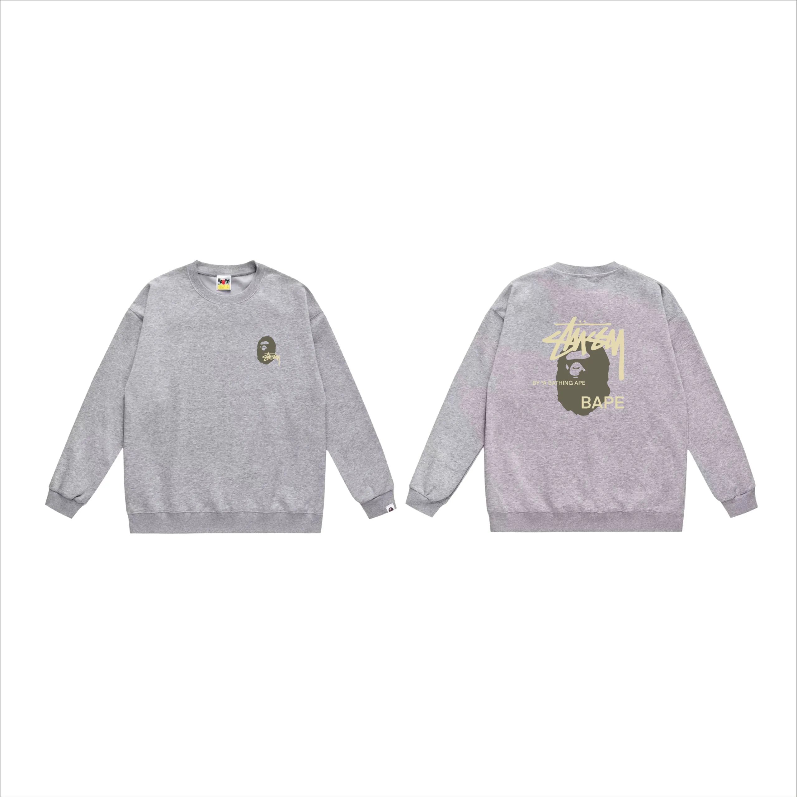 Stussy x BAPE Sweatshirt Grey