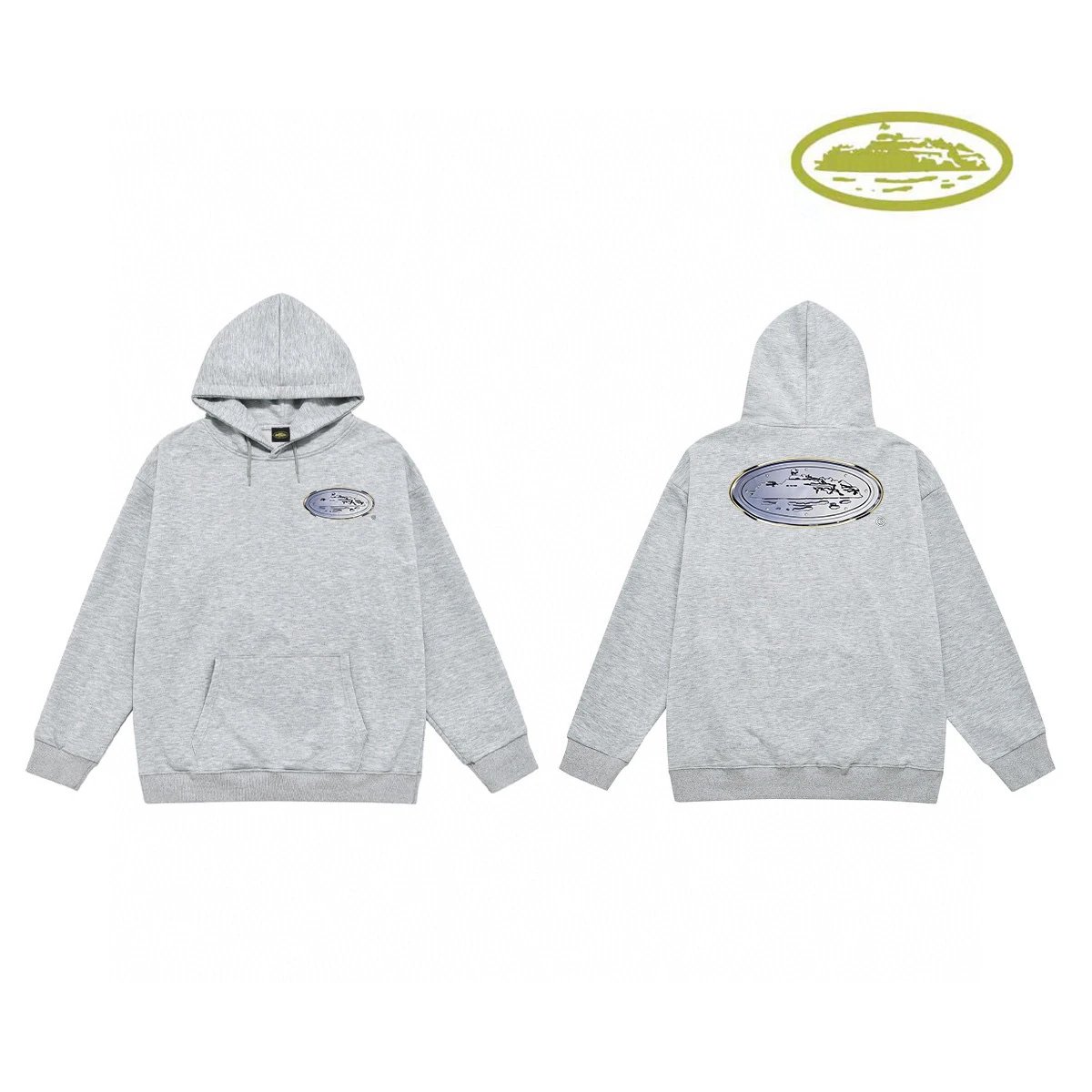 Corteiz Logo Hoodie Gray - 5
