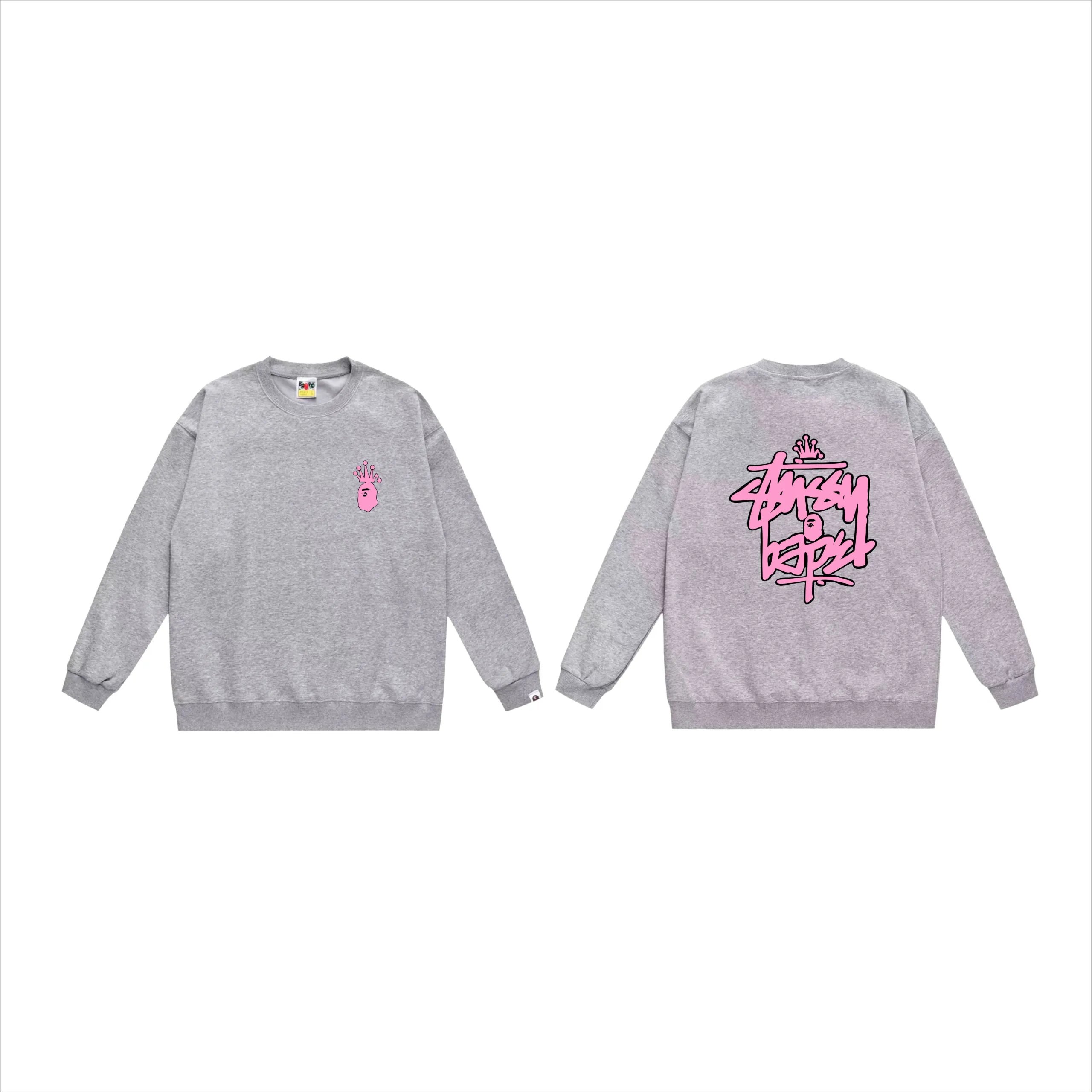 Stussy Crewneck Sweatshirt Grey Pink