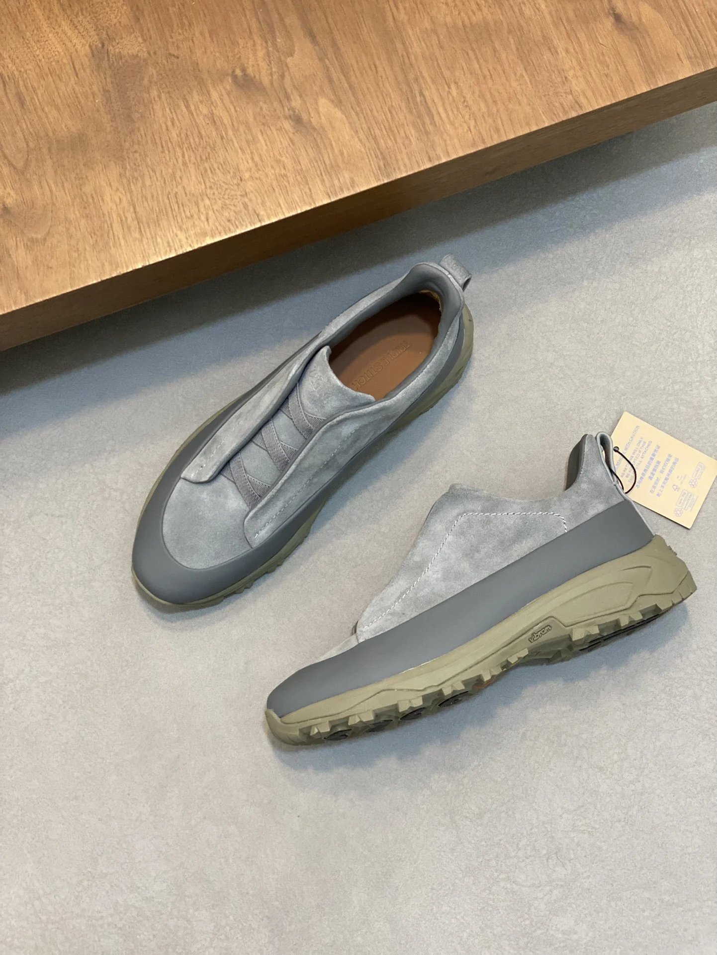 Zegna Wildiron Suede Sneaker Light Blue Grey
