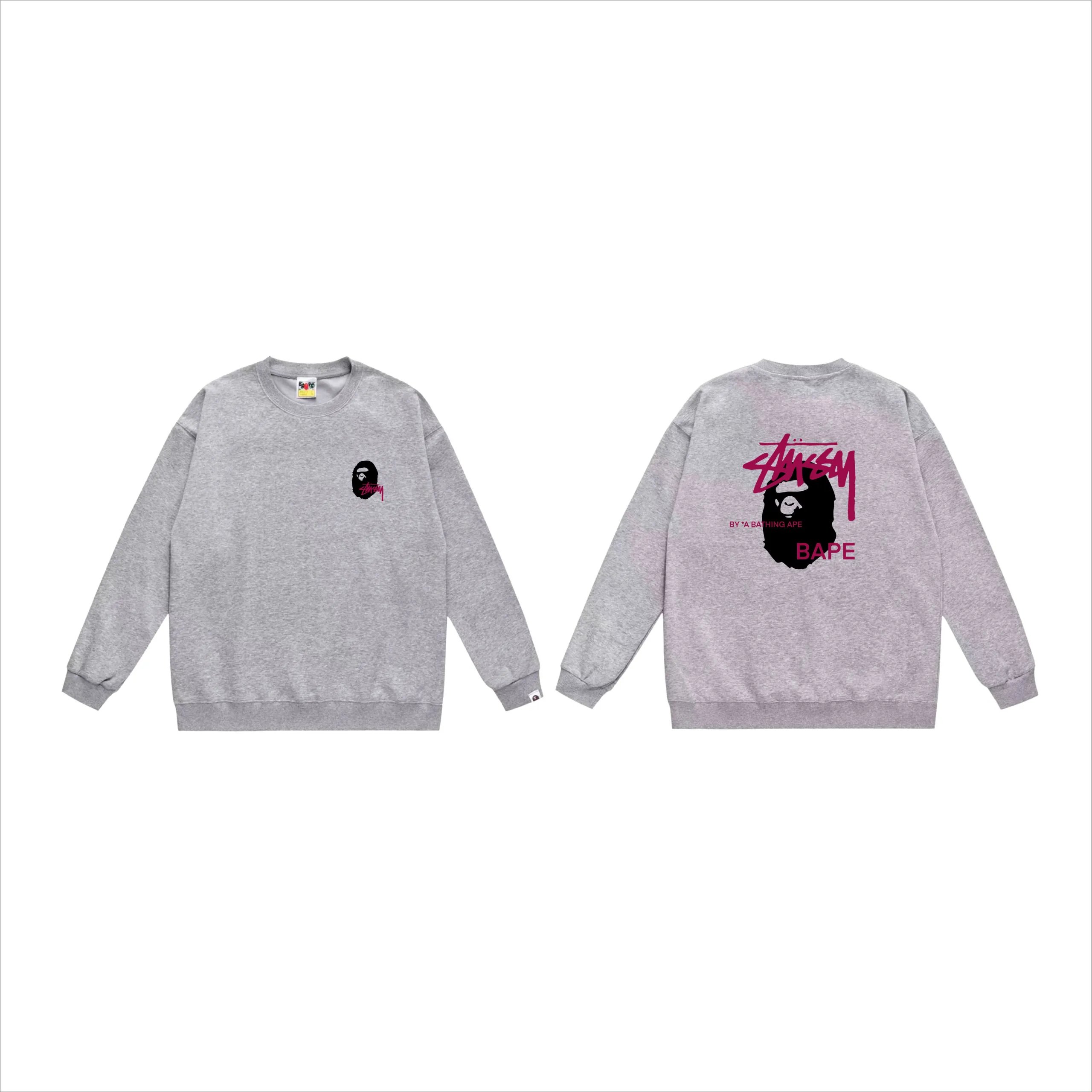 BAPE Milo Pastel Graphic Hoodie Grey
