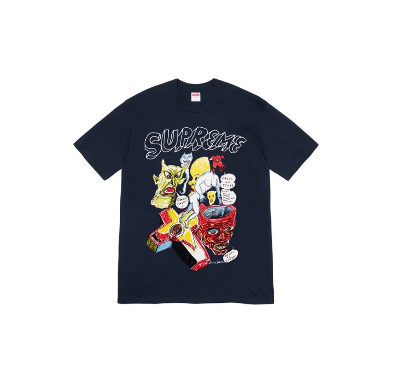 Supreme Death to Supreme Tee Navy