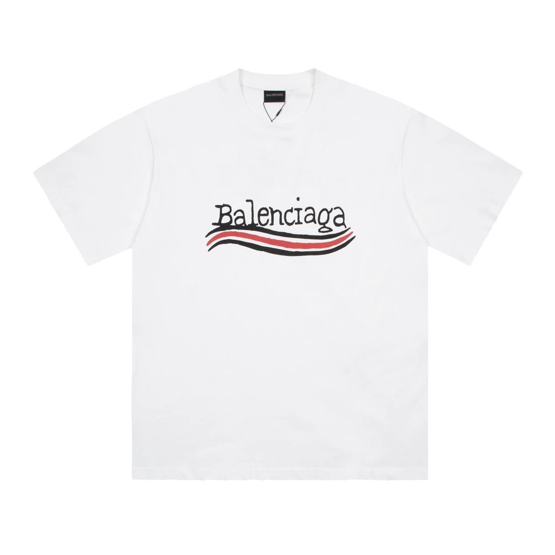 Balenciaga Political Campaign Logo Tee White