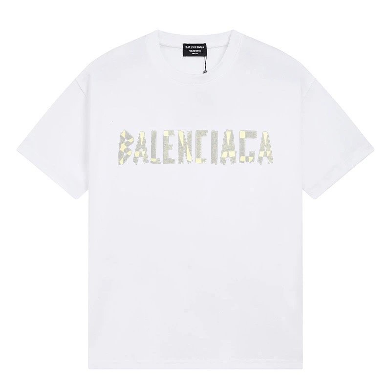 Balenciaga Tape Logo Tee White