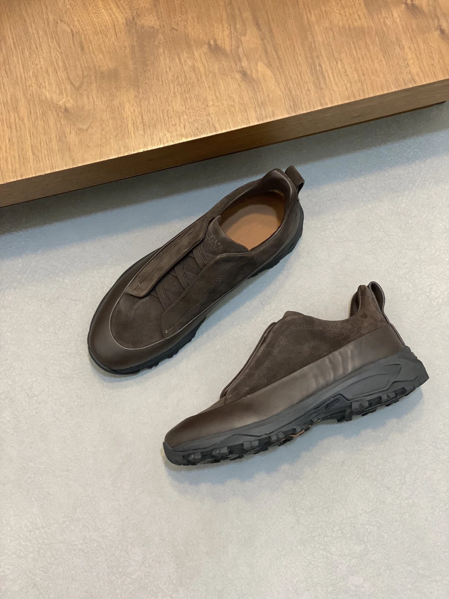 Zegna Wildiron Suede Sneaker Dark Brown