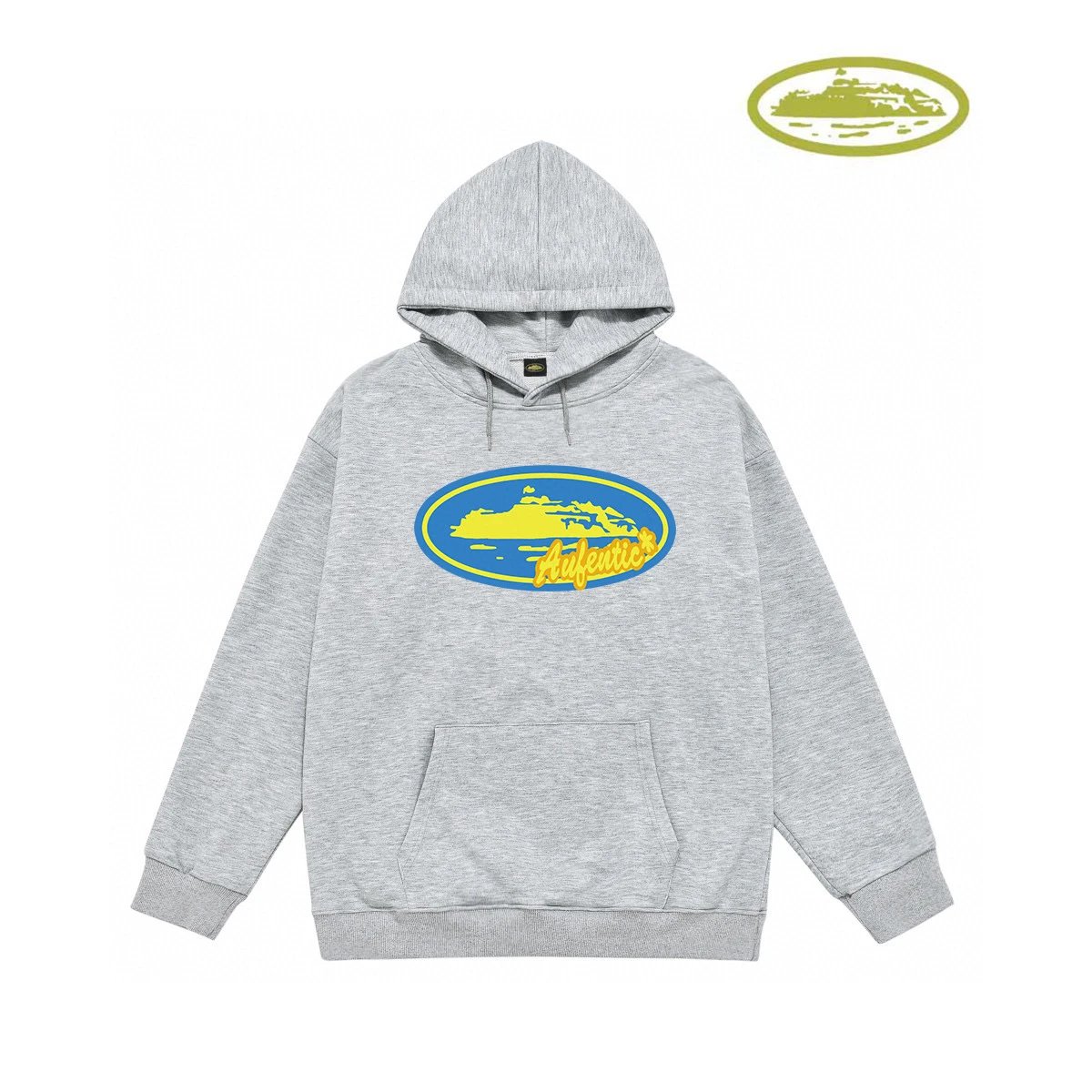 Design Graphic Print Gray Hoodie - 4