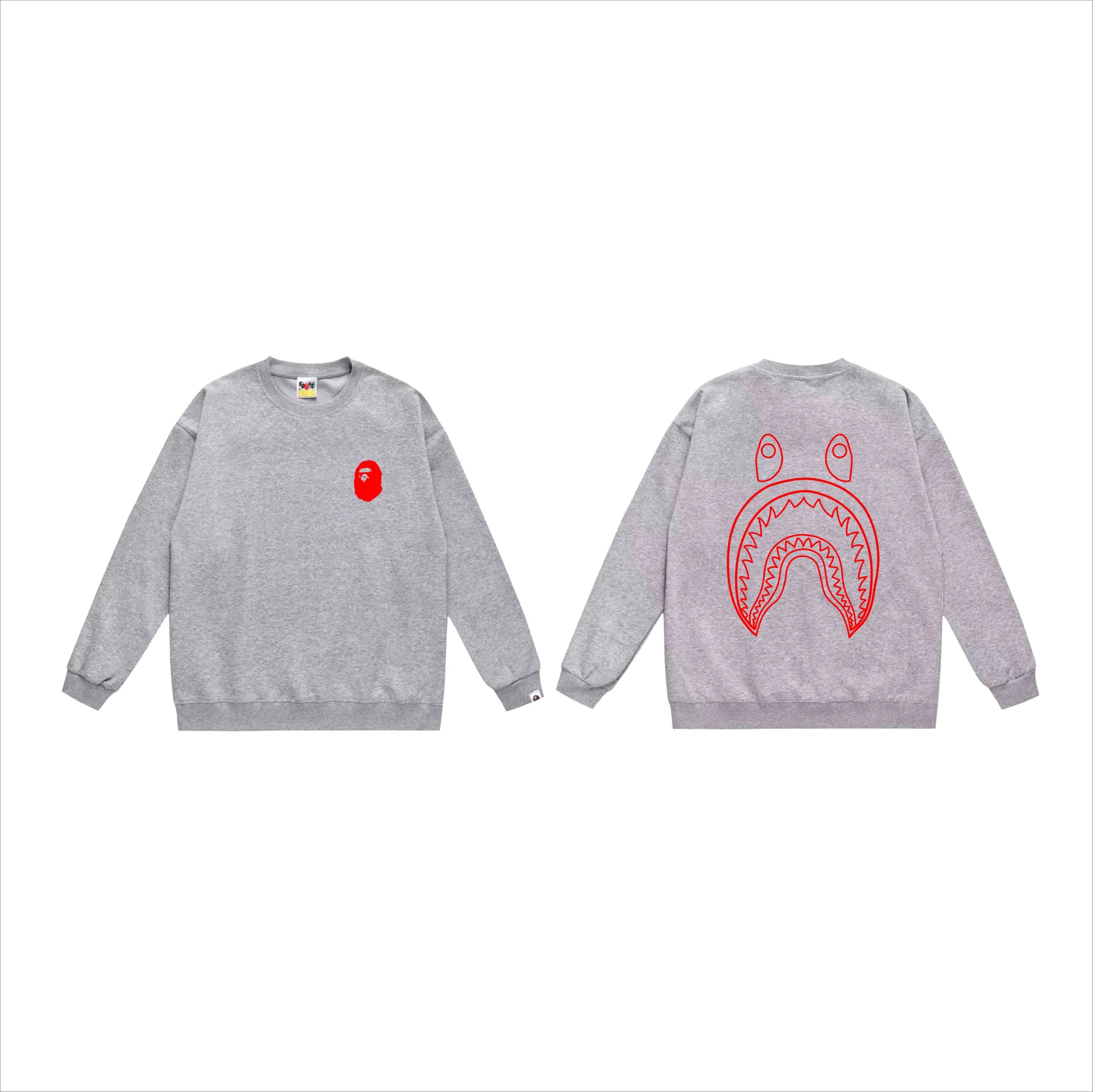 A Bathing Ape Crewneck Sweatshirt Grey Red