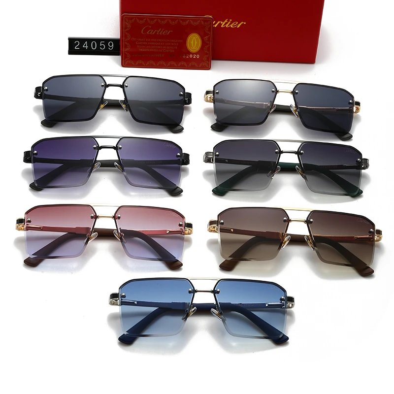Cartier Sunglasses Square Gradient Gray Sunglasses - 4
