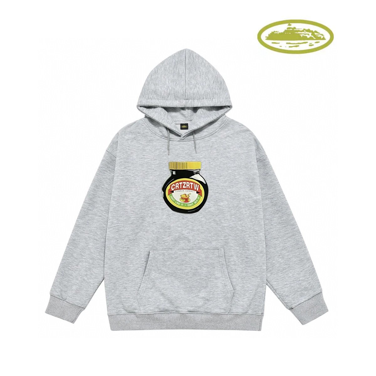 Design Graphic Print Gray Hoodie - 10