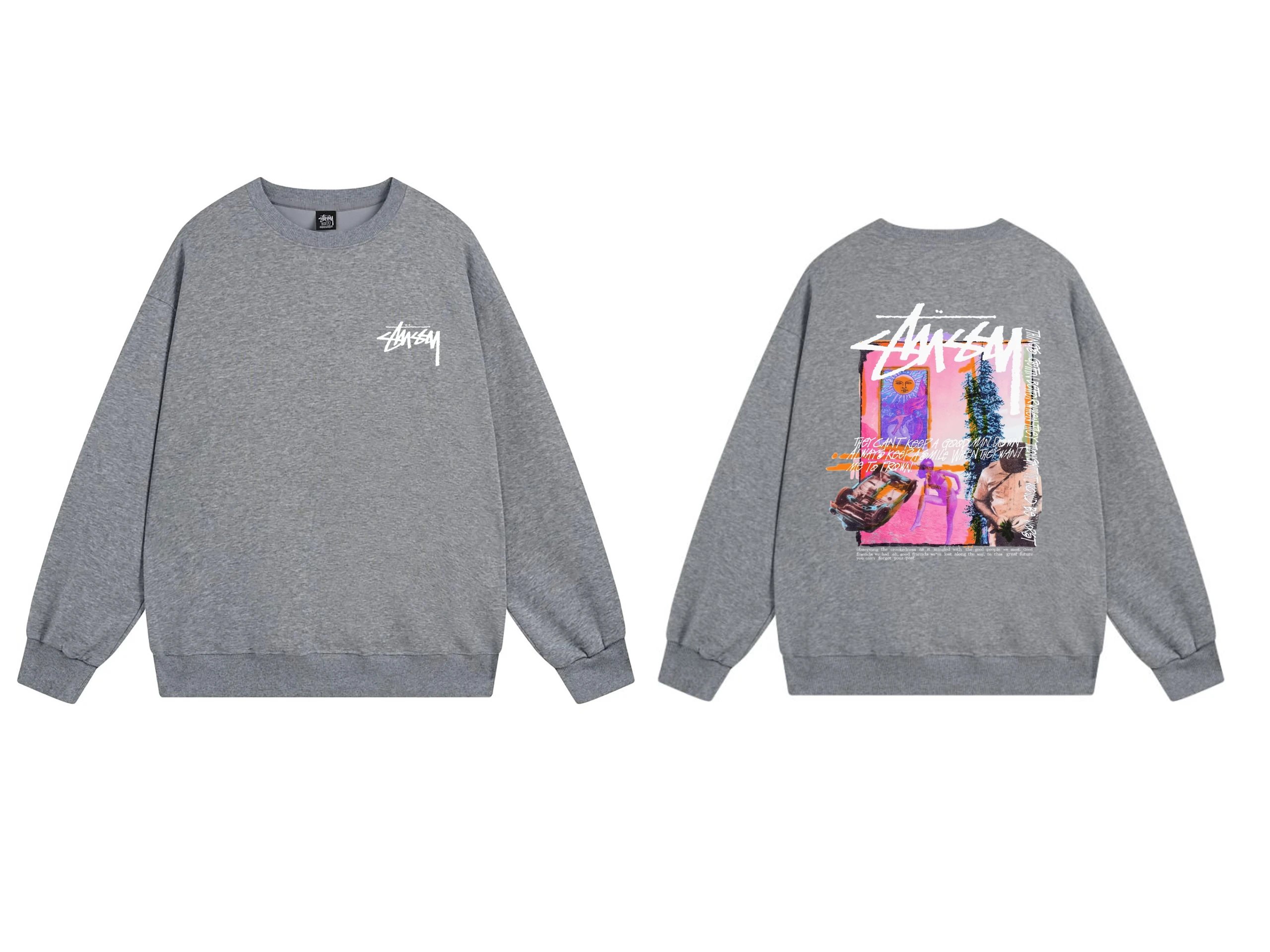 Stussy + Graphic Print + Grey