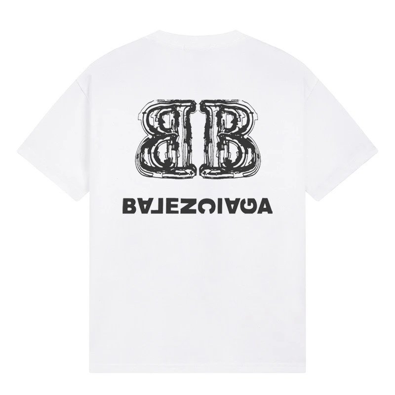 Balenciaga BB Mirror Flip Logo Tee White