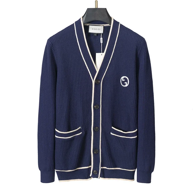 Gucci Knitwear V-Neck Button-Front Knit Cardigan product detail image 3