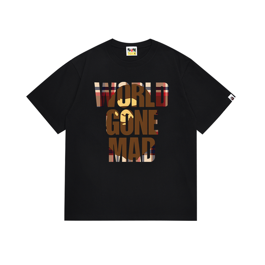 BAPE World Gone Mad Tee Black Yellow Camo