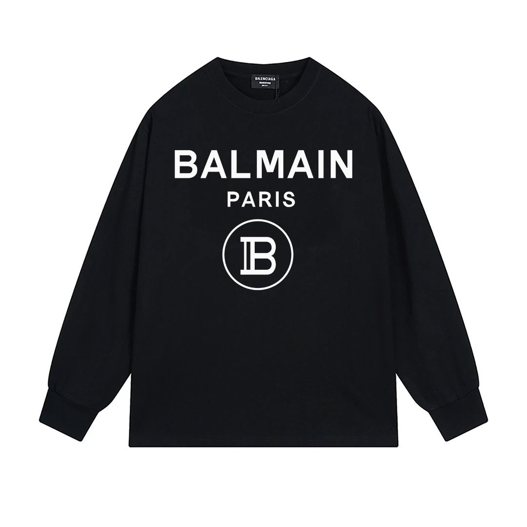 Balmain Long Sleeve Tee Black