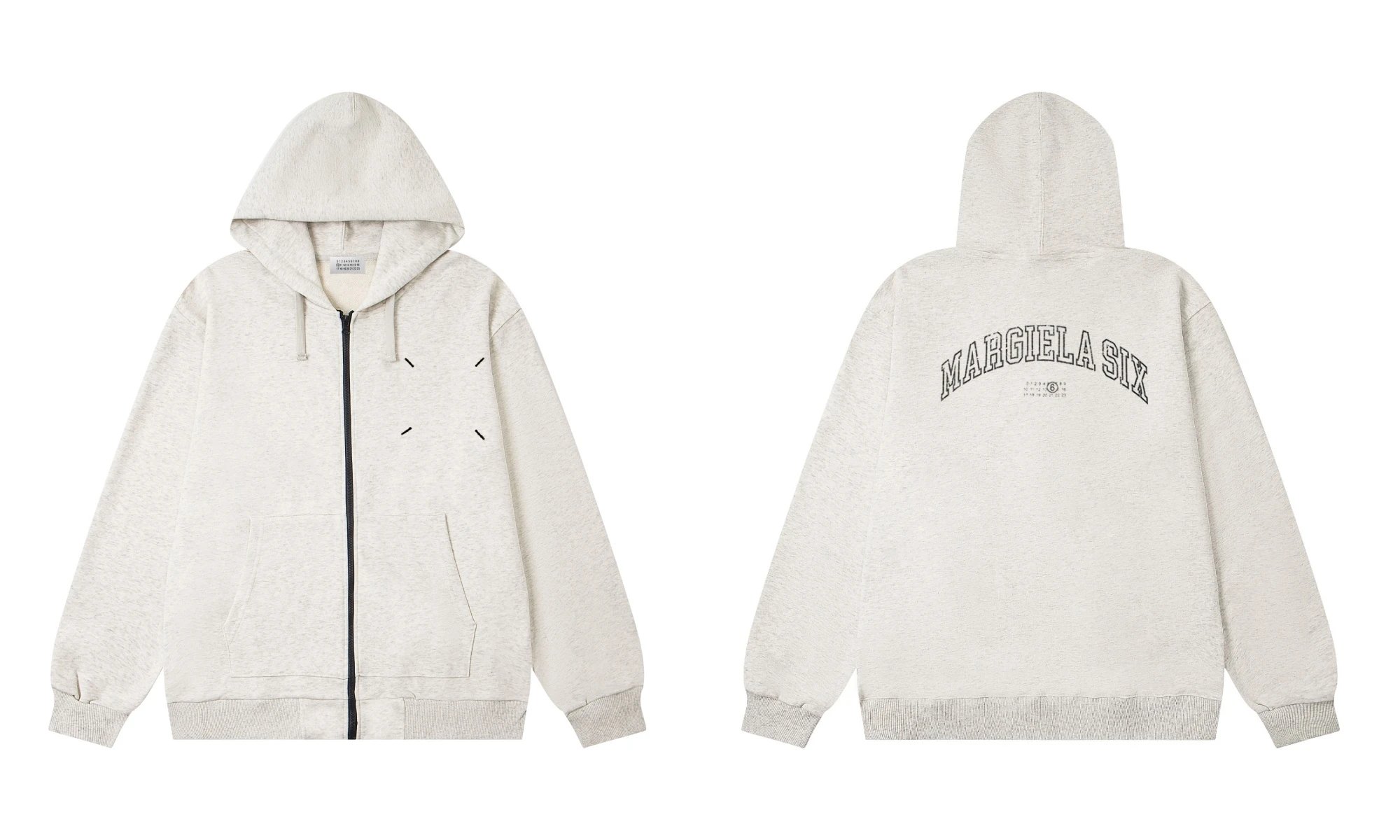 MM6 Maison Margiela Margiela Six Arch Zip Hoodie Cream