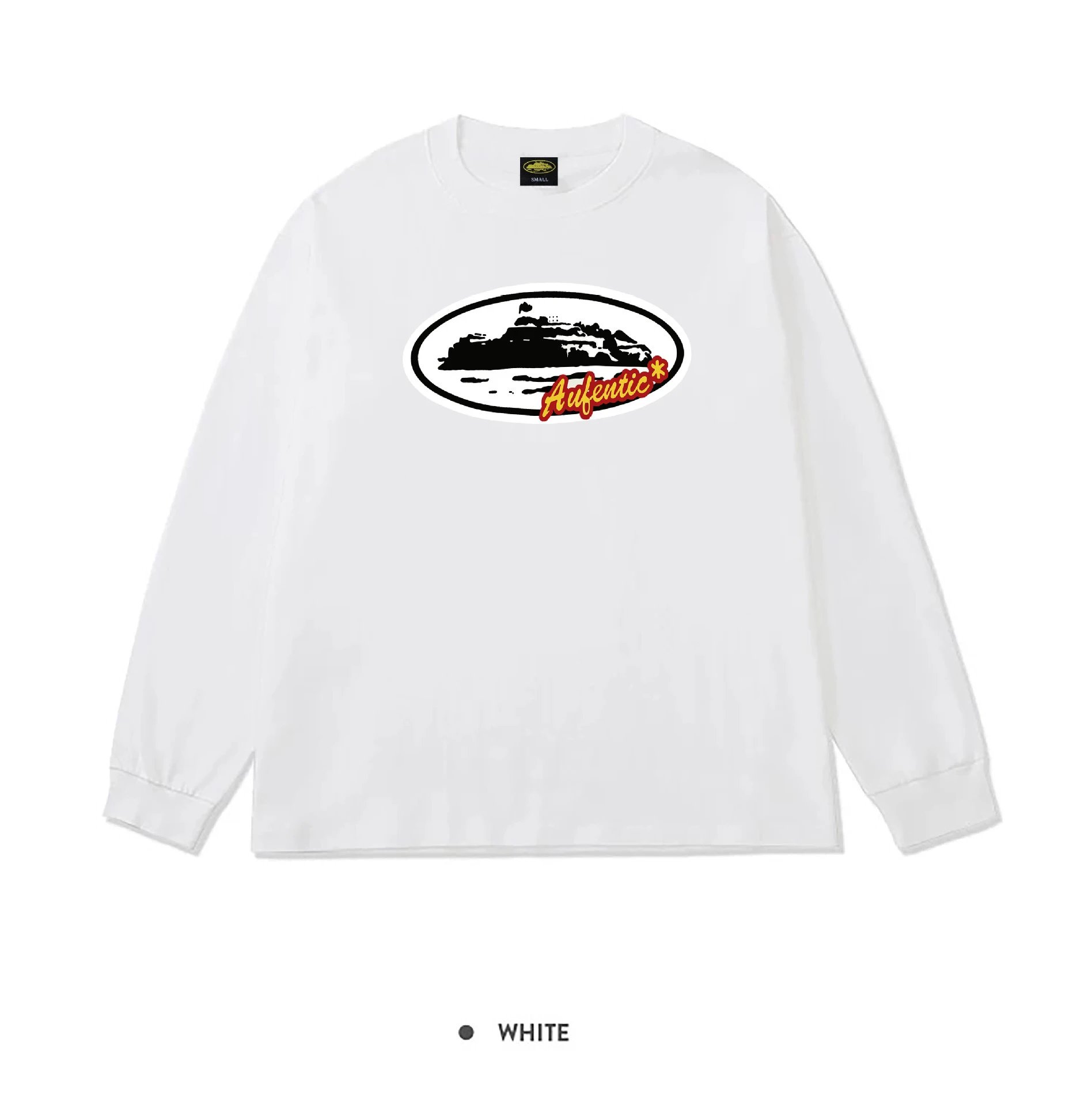 Corteiz Aufentic Alcatraz Long Sleeve White