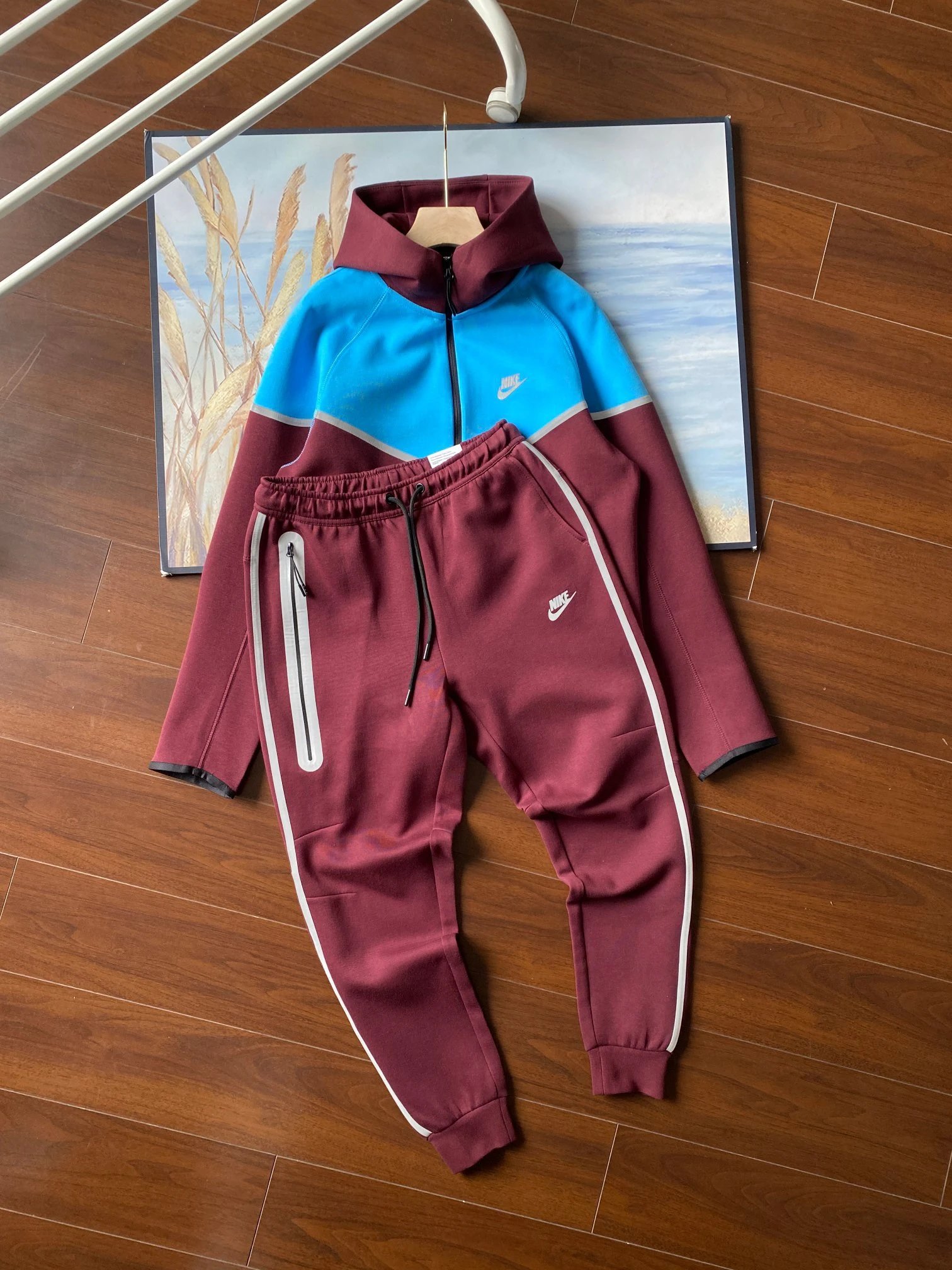 Burgundy and Blue Reflective Set