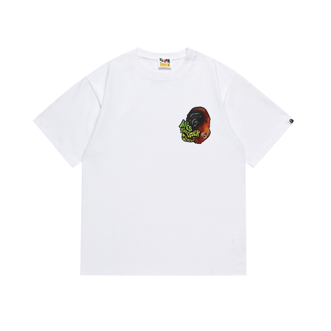 BAPE Apes Together Strong Tee White Rasta