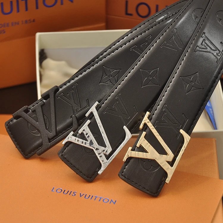 Louis Vuitton Damier Ebène Reversible Belt Brown Gold Leather Belt - 8