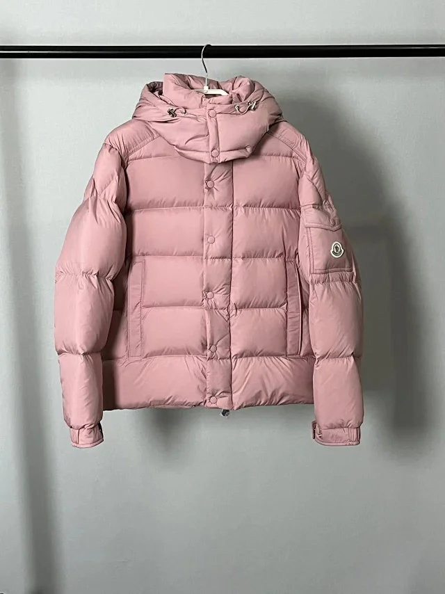 Moncler Down Jackets Short hooded puffer jacket with sleeve utility pocket product detail image 2