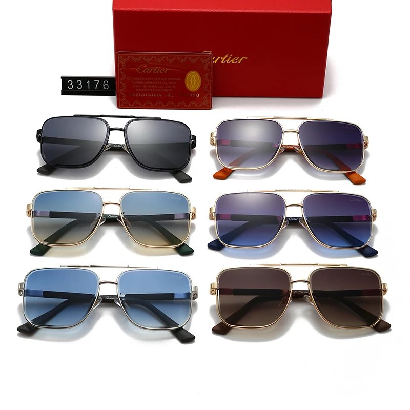 Cartier Sunglasses Square Gradient Gray Sunglasses - 7