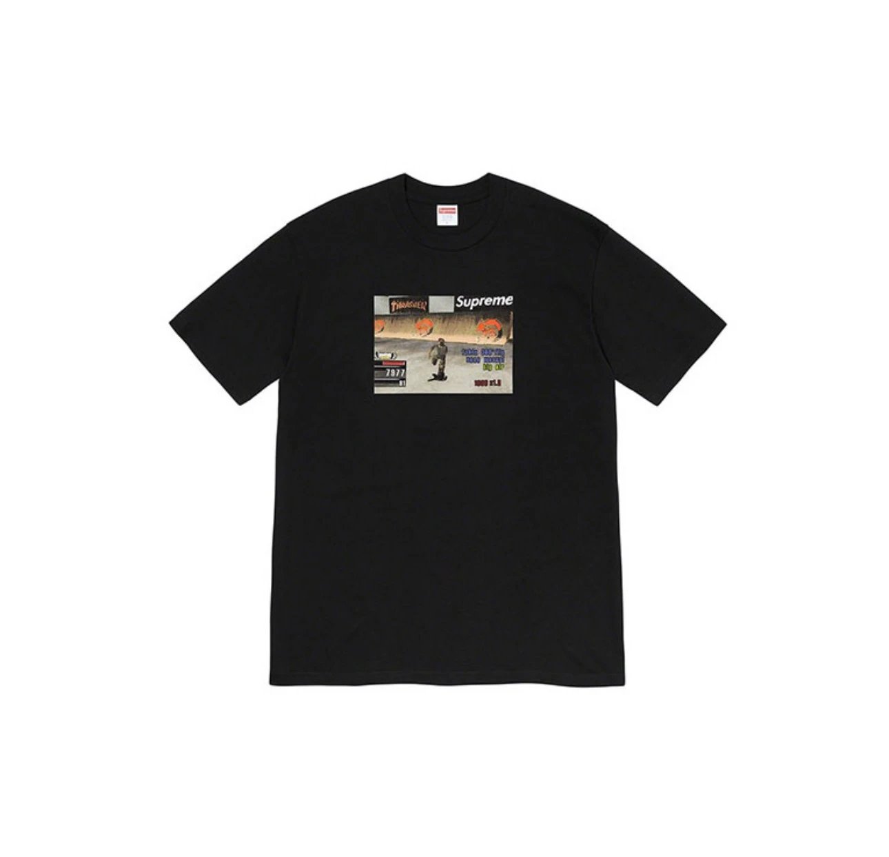 Supreme x Thrasher Skate Game Tee Black
