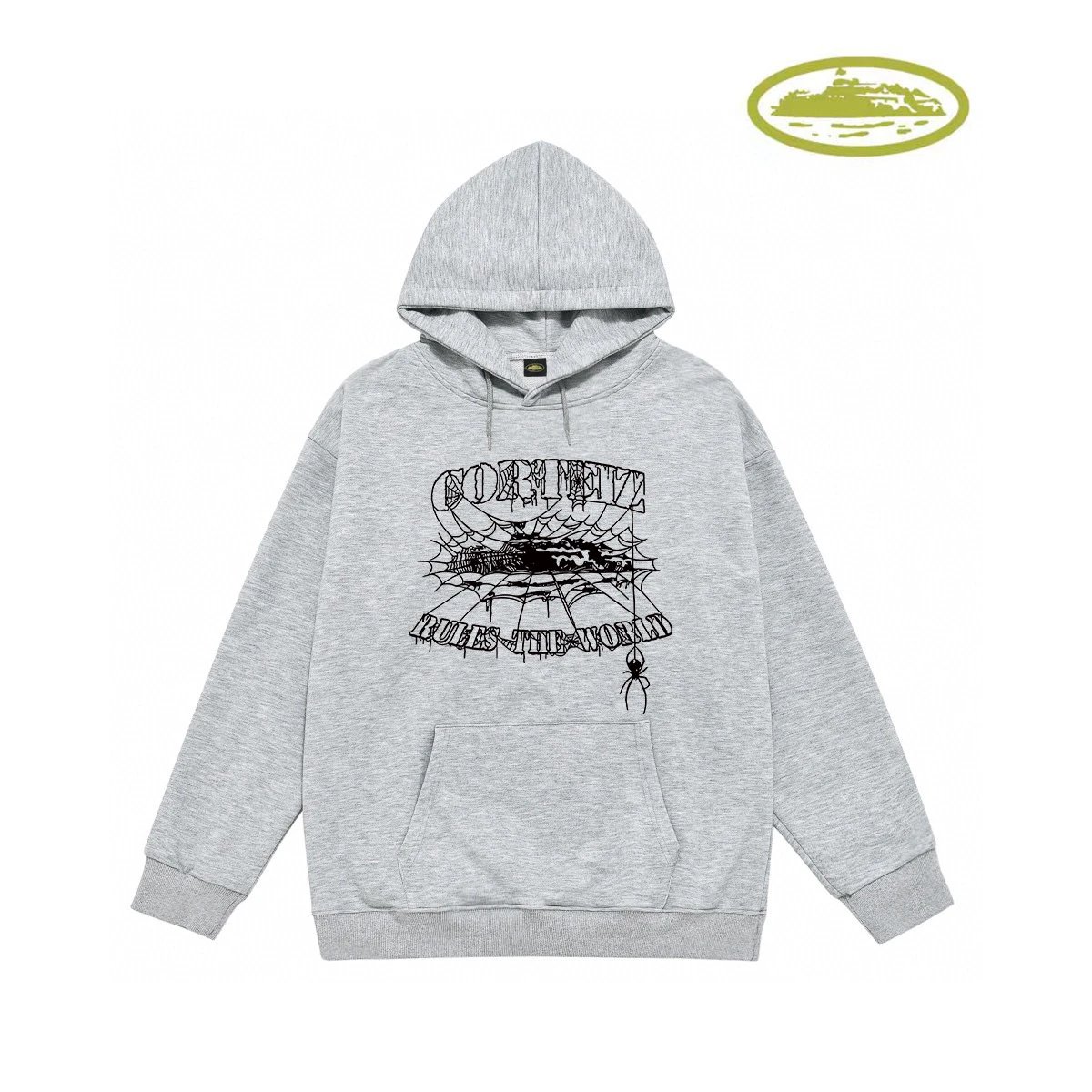 Design Graphic Print Gray Hoodie - 5