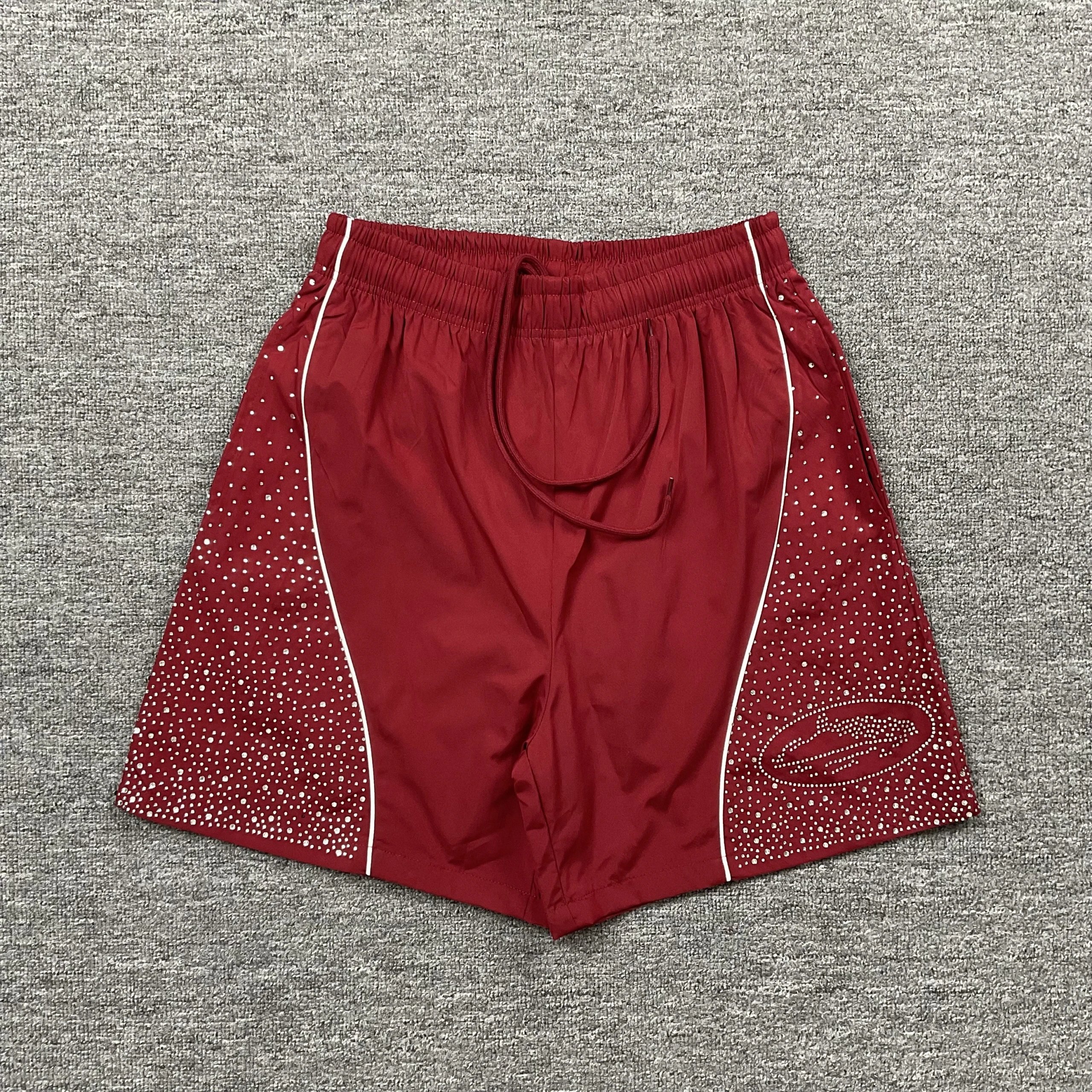Unbranded Shorts Color-block drawstring with chenille letter-and-star patches — 17