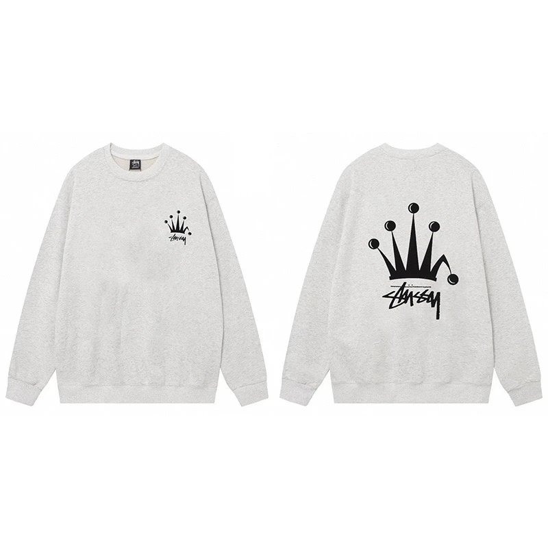 Stussy Crown Logo Crewneck Grey