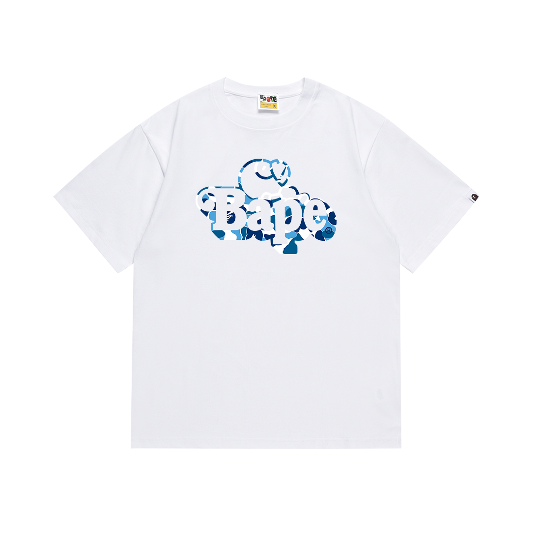 BAPE Camo Bape Logo Tee White Blue Camo