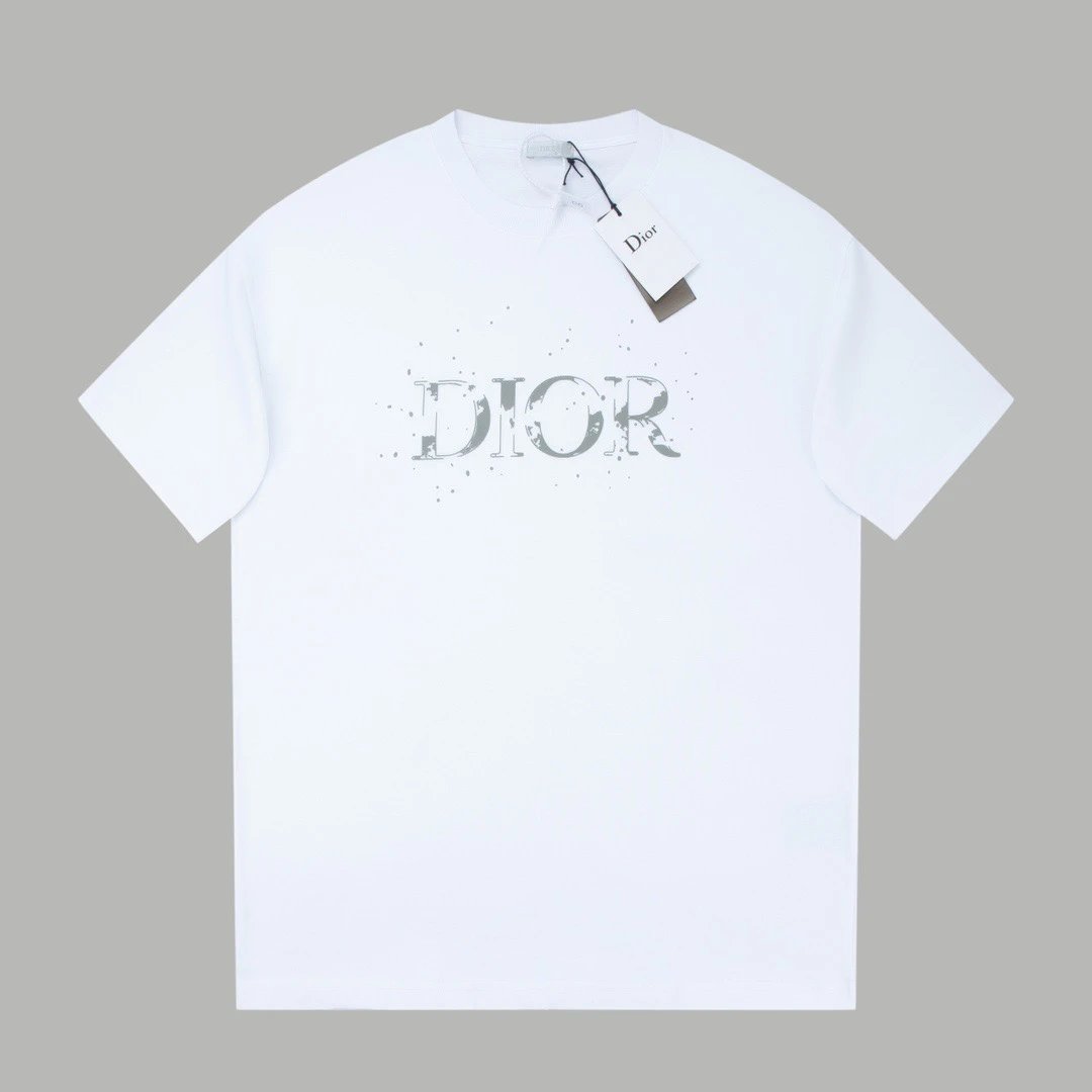 Dior Splatter Logo Tee White