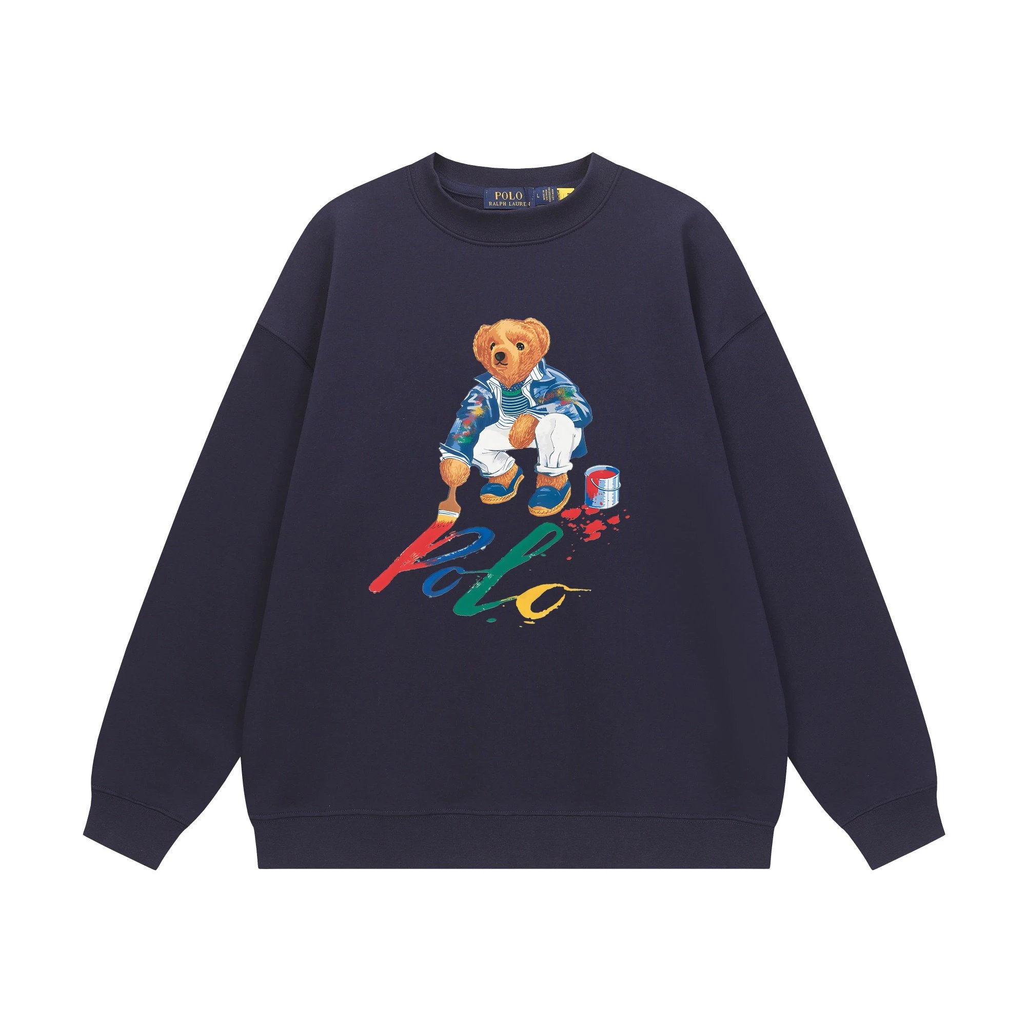 Polo Ralph Lauren Teddy Bear Graphic Navy Sweatshirt Hoodie - 5
