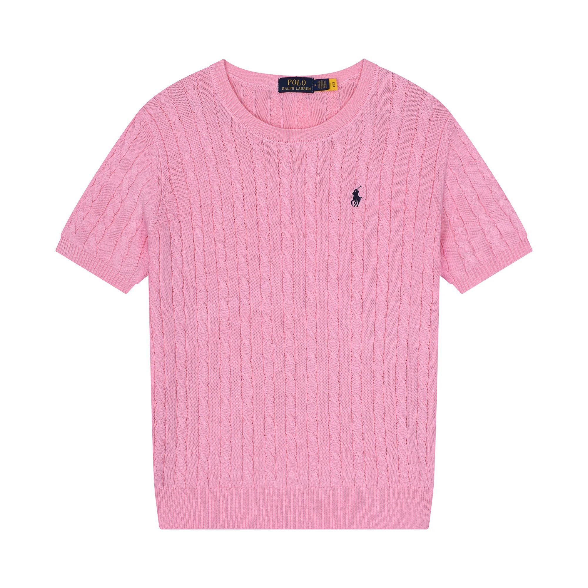 Polo Ralph Lauren Cable Knit Short-Sleeve Sweater Light Blue - 5