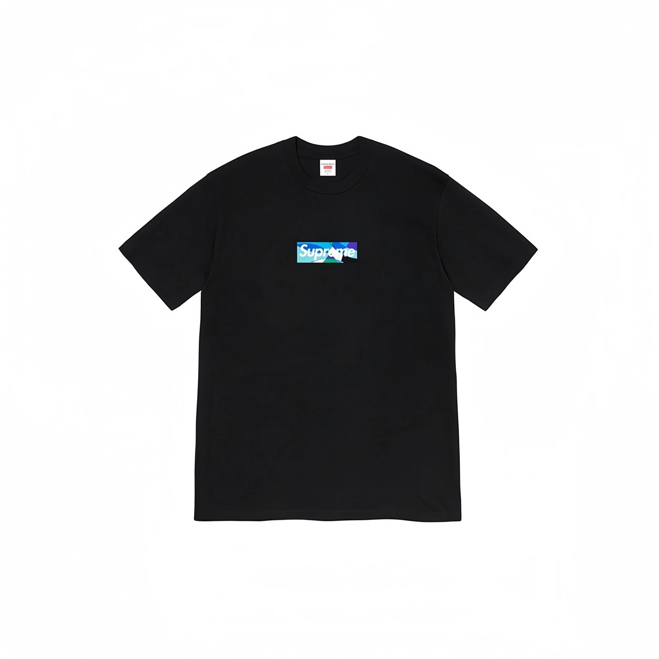 Supreme Box Logo Tee Black Blue Camo