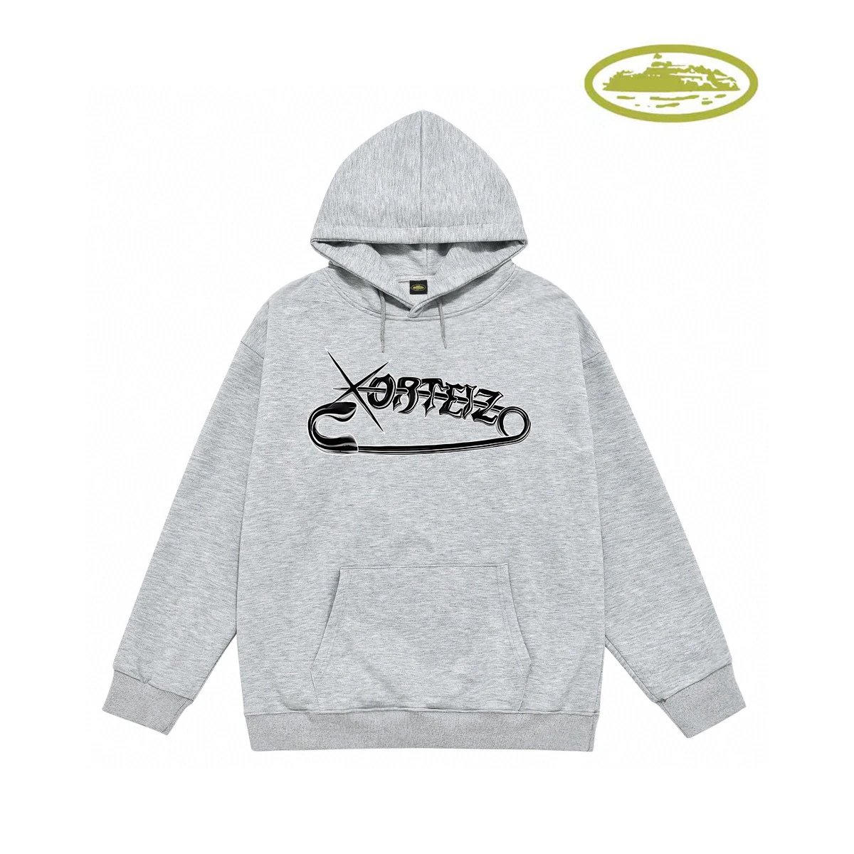 Design Graphic Print Gray Hoodie - 8