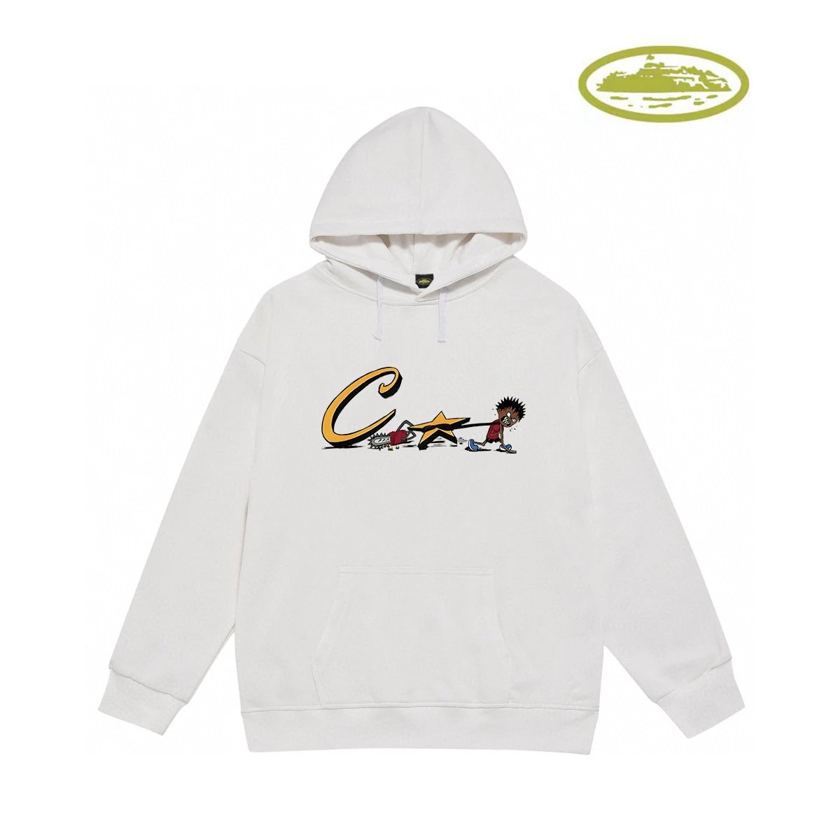 Corteiz Tiger Print Hoodie White - 24