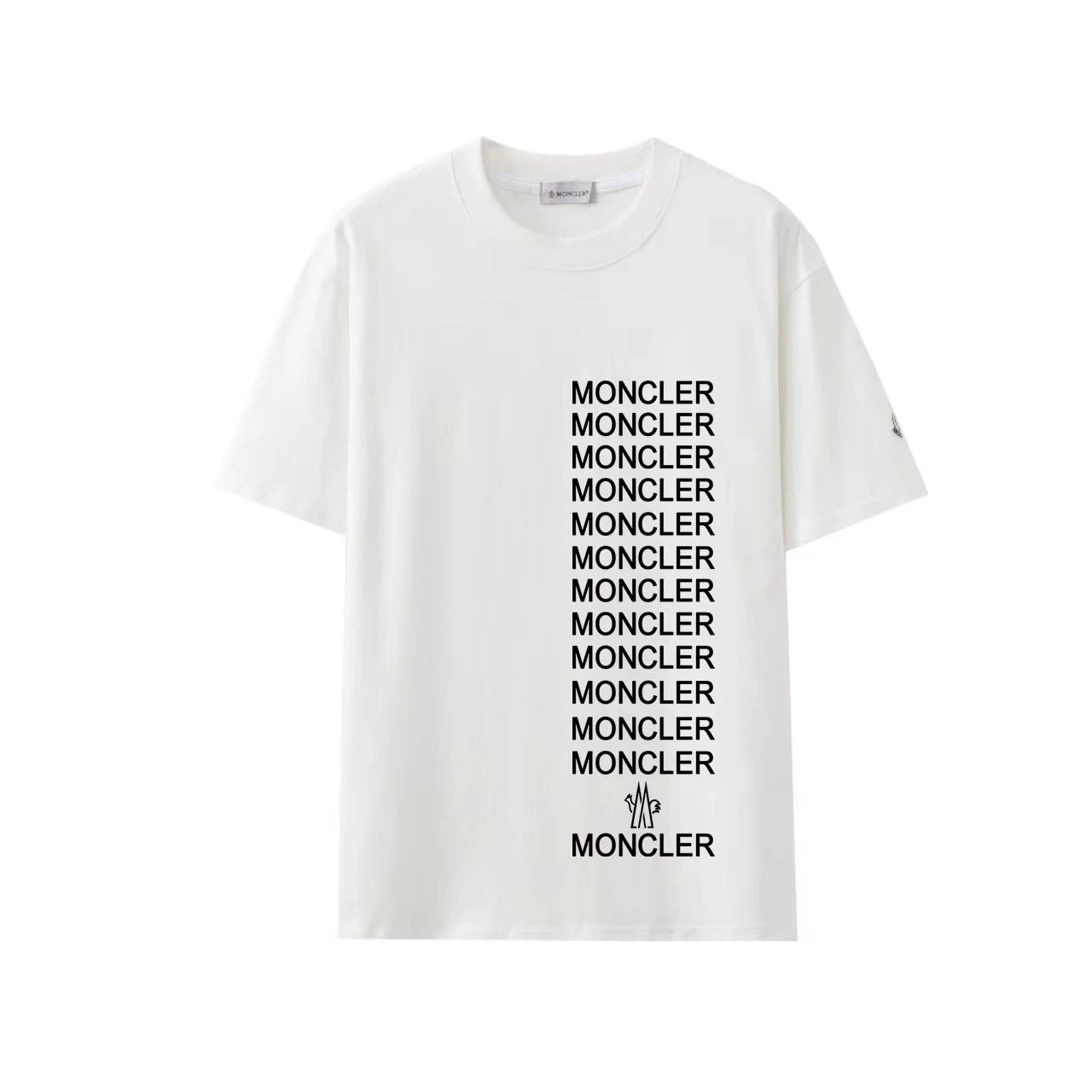 Moncler Repeat Logo Tee White
